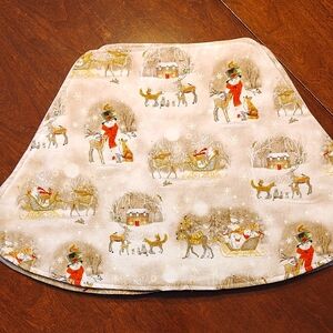 Festive Snowman and Reindeer Skirt